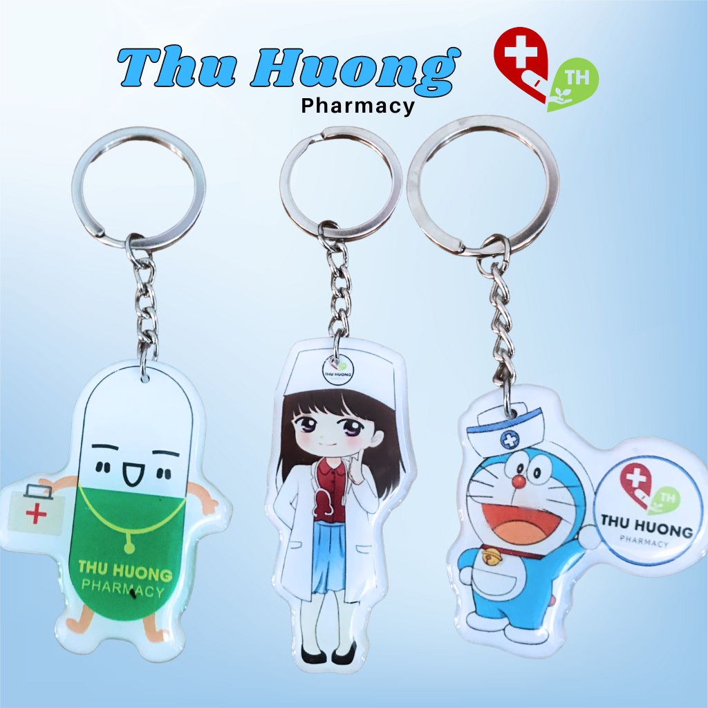 Móc khóa dễ thương - Móc khóa bác sĩ - Doraemon - Nhà thuốc Thu Hương - Quà tặng
