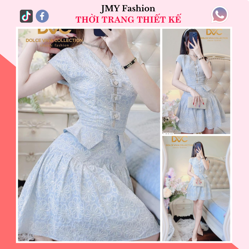 váy tay phồng dự tiệc nữ tính