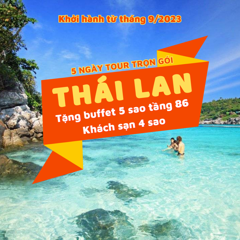 [E-Voucher Vietravel] Thái Lan: Pattaya - Bangkok (Thủy cung Underwater World Pattaya, Tặng Buffet tại BaiYoke Sky)