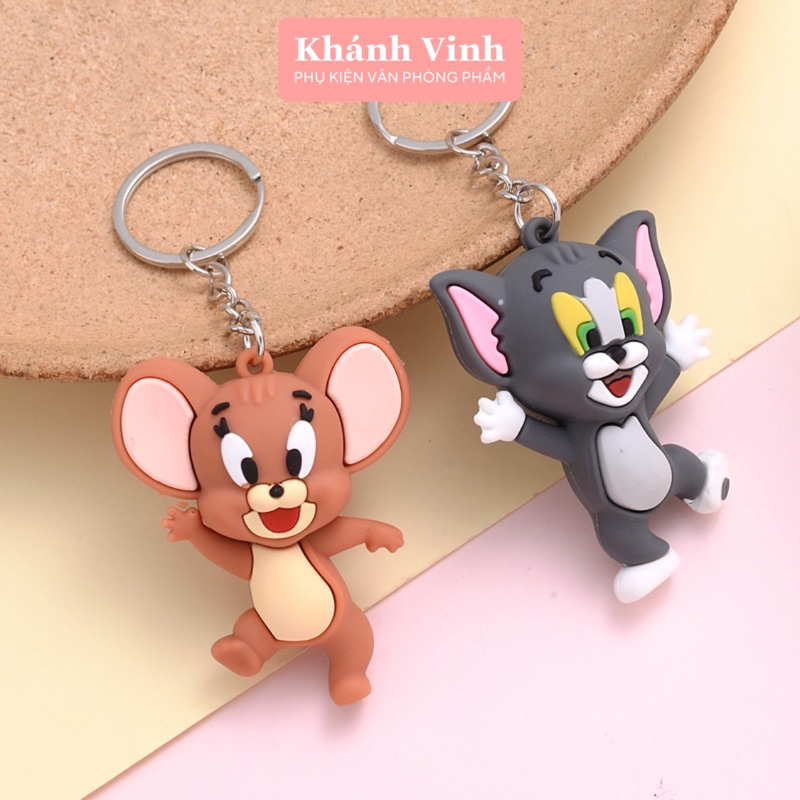 Bộ 2 Móc Khoá Tom And Jerry - Phụ Kiện Văn Phòng Phẩm Khánh Vinh