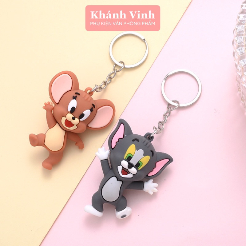 Bộ 2 Móc Khoá Tom And Jerry - Phụ Kiện Văn Phòng Phẩm Khánh Vinh