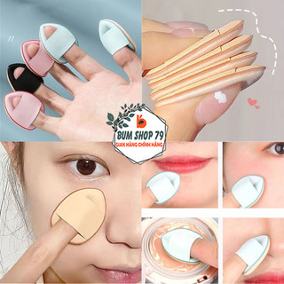 Mút trang điểm mini xỏ ngón giúp tán đều lớp trang điểm, Mút tán kem nền làm da mặt không bị bết dính