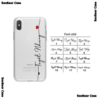 Ốp Lưng Silicon in Chữ Ký Theo Yêu Cầu iphone, samsung, oppo, xiaomi,....