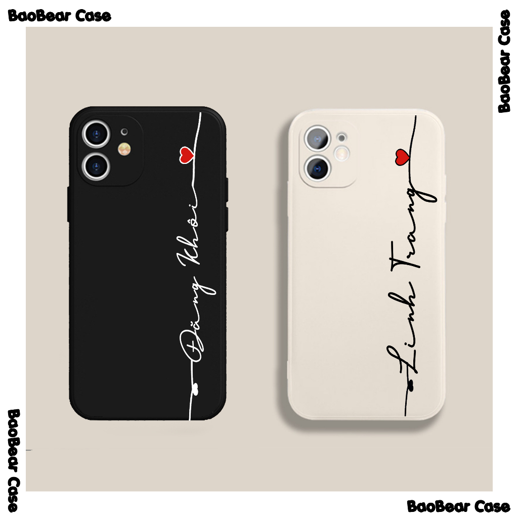 Ốp Lưng Silicon in Chữ Ký Theo Yêu Cầu iphone, samsung, oppo, xiaomi,....