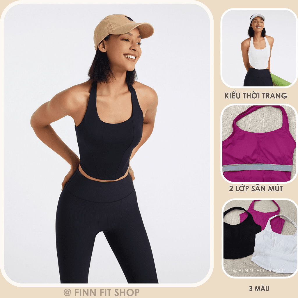 Áo bra dạng yếm, hai lớp có mút sẵn đứng form áo BRA-007