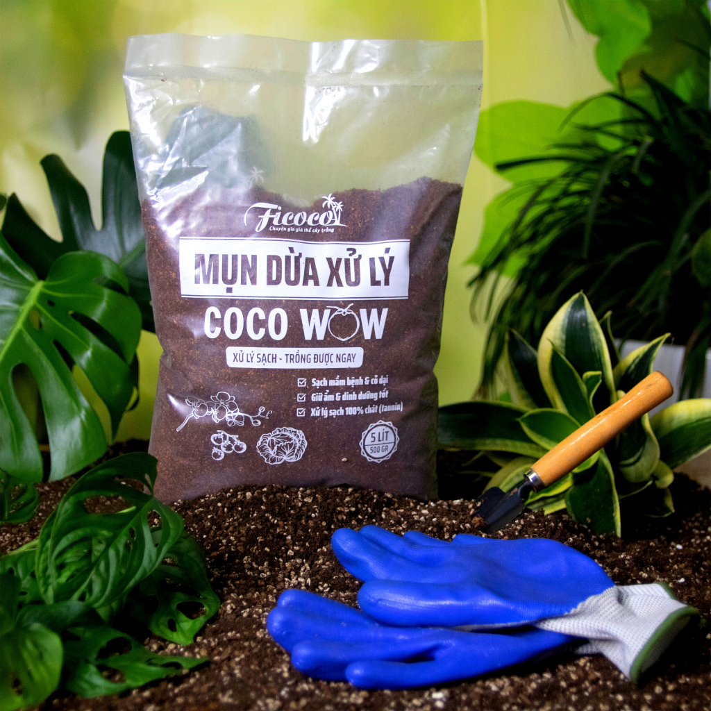 Mụn dừa đã qua xử lý, đất hữu cơ, chuyên trồng rau, hoa màu, dâu tây, cây ăn trái, thủy canh