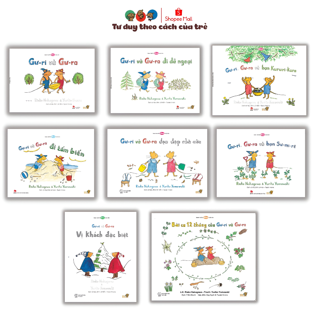 Sách Ehon - Phát triển quan sát - Combo Gư-ri, Gư-ra du ký - Cho bé 3 6 tuổi (Tranh truyện ehon Nhật Bản cho bé)