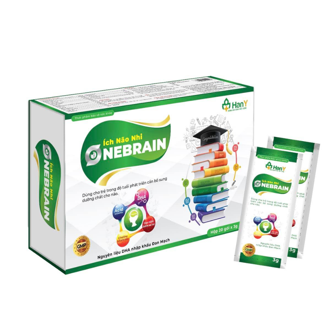 Cốm Ích Não Nhi ONEBRAIN Hộp 20 gói, bổ sung DHA, tuần hoàn não