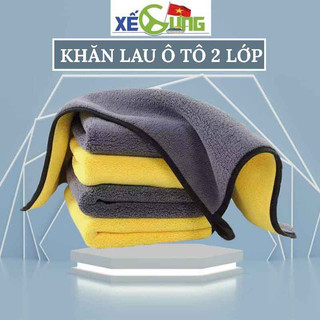 Khăn Lau Xe Hơi Chuyên Dụng - Khăn Lau Xe Ô Tô 2 Lớp Không Rụng Lông,Thấm Nước Tốt