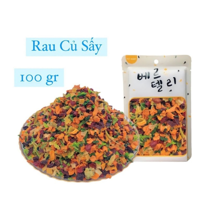 Rau củ sấy khô cho chó mèo bổ sung chất xơ