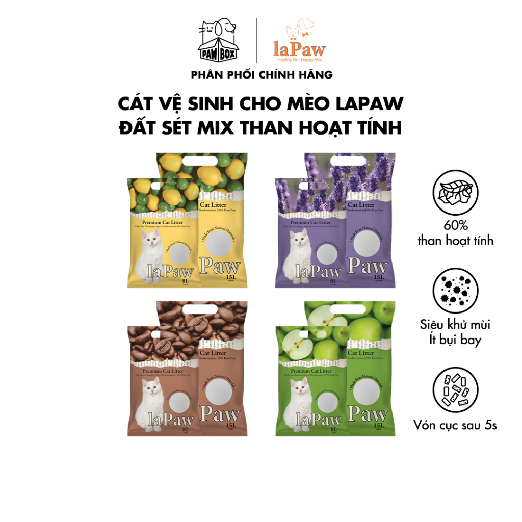 [DUY NHẤT 8.8] COMBO 3 Bao Cát 8L Mix Than Hoạt Tính Khử Mùi và Tiết Kiệm