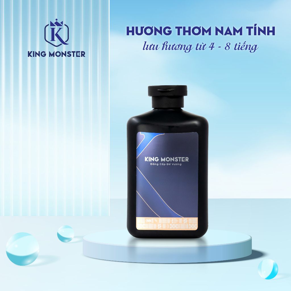 Sữa tắm gội hương nước hoa cao cấp KING MONSTER 3 in 1 350ml