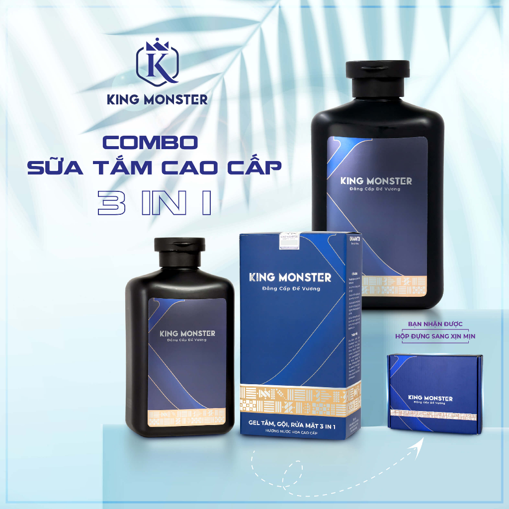 Combo 2 Sữa Tắm Nam King Monster Hương Nước Hoa Cao Cấp 350ml/1 chai