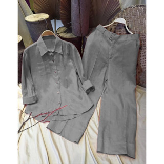 Bộ đũi nữ quần dài áo tay dài có cổ, Bộ đũi đẹp mới, Thấm hút mồ hôi, thoáng mát Sweetlove