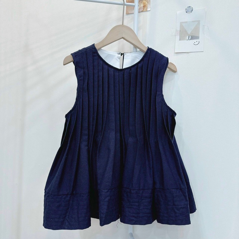 Áo xếp li babydoll Linen 2 lớp