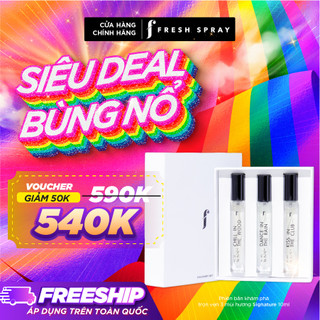 Combo 3 Chai Nước hoa F Fresh Spray 10ml | Nước hoa nam, nước hoa nữ, nước hoa quần áo