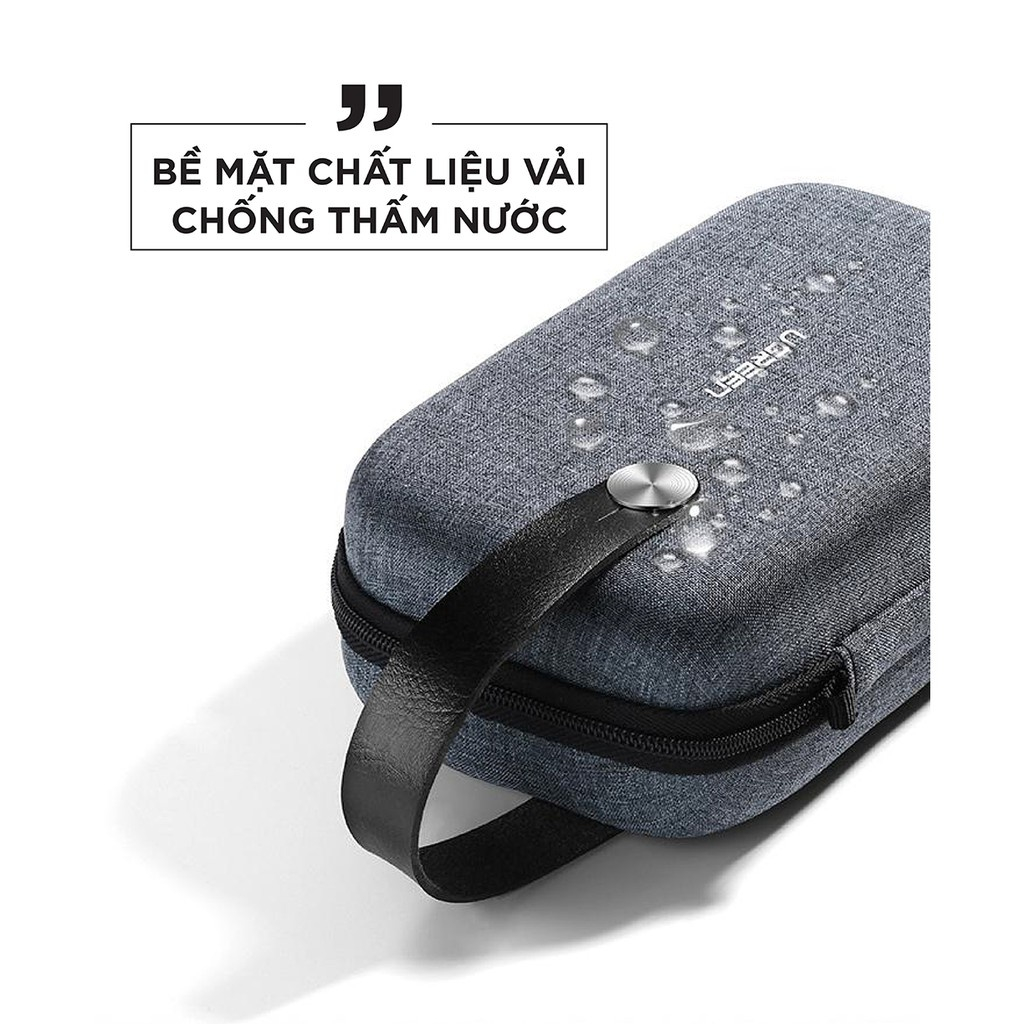 Hộp đựng Đa năng UGREEN LP152 50903 kích thước 203x129x72mm - Vải Cao cấp trượt nước, bên trong lót nhung Chính Hãng