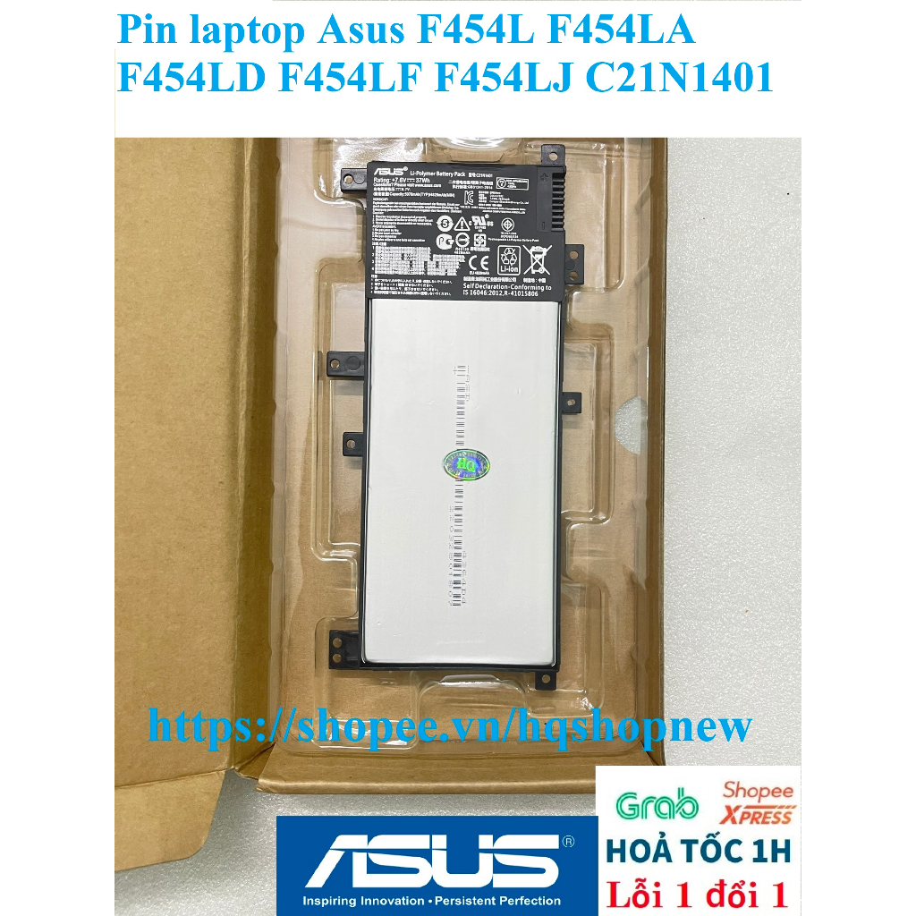 ⚡ Pin laptop Asus F454L F454LA F454LD F454LF F454LJ C21N1401