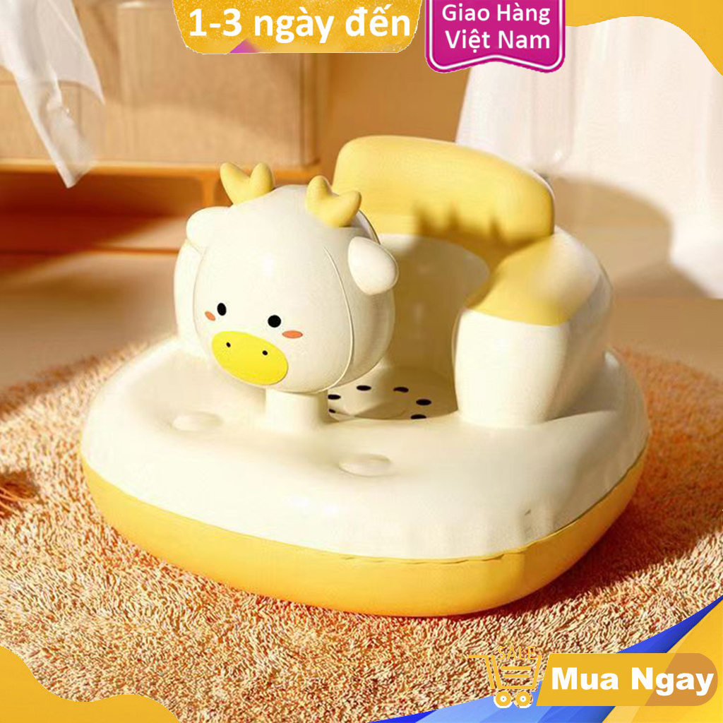 Ghế Hơi Tập Ngồi Cho Bé, Ghế Phao Tập Ngồi Cho Bé Từ 6 Tháng Tuổi Chất Liệu Chống Trượt Kích Thước Lớn, Có Thể Gấp Gọn