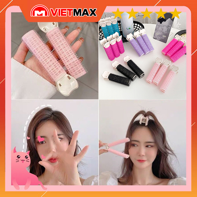 Kẹp Làm Xoăn Tóc Mái Tự Dính Tiện Dụng Thiết Kế Đơn Giản