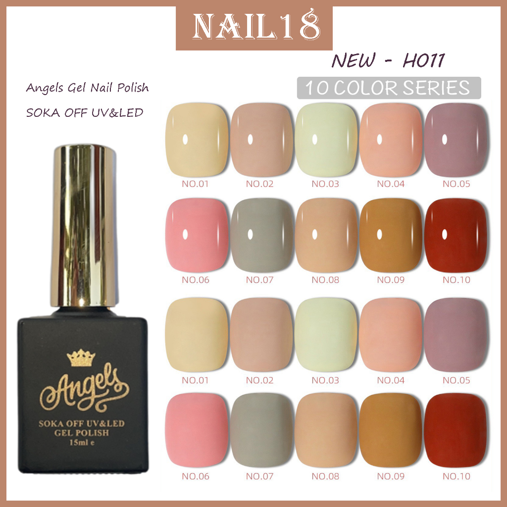 Sơn Gel Angels, Sơn móng tay chuỗi màu trắng kem muxin H11