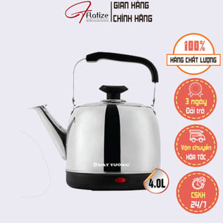 Ấm điện đế liền, ấm siêu tốc Đạt Tường, bình siêu tốc cao cấp chất liệu inox chống gỉ sét - FLATIZE