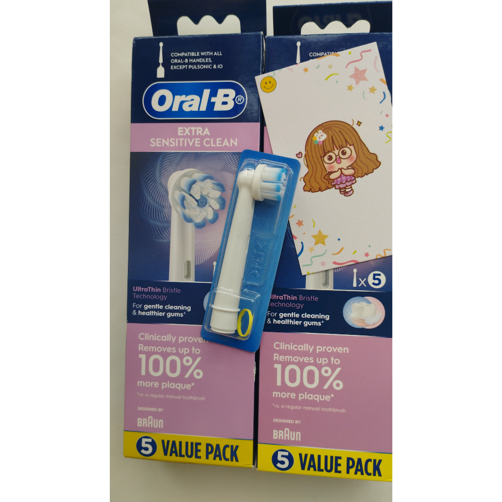 Bàn chải điện Oral.B Extra Sensitive và set đầu thay với lông siêu mềm cho răng nhạy cảm