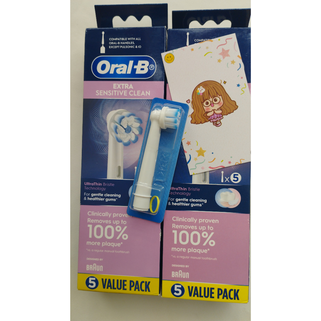 Bàn chải điện Oral.B Extra Sensitive và set đầu thay với lông siêu mềm cho răng nhạy cảm