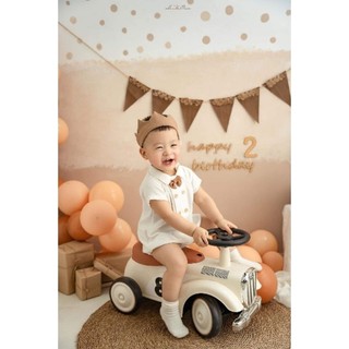 [ẢNH THẬT] Bộ liền bodysuit hoàng tử trắng cài khuy phong cách hàn quốc cho bé trai sơ sinh