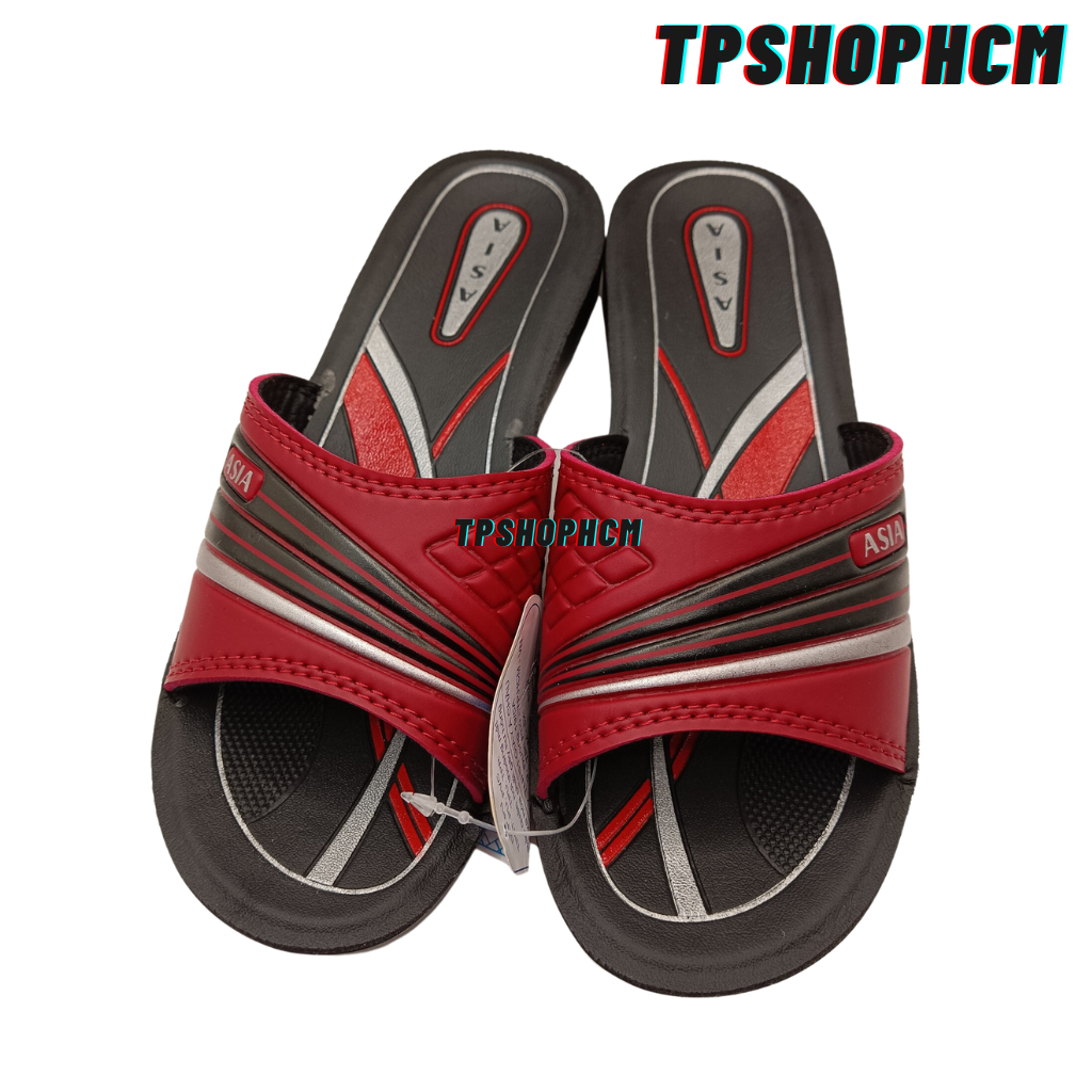Dép bà già nữ đúc Nâu , Đỏ DW32 quai ngang ASIA 2 dành cho người trung tuổi