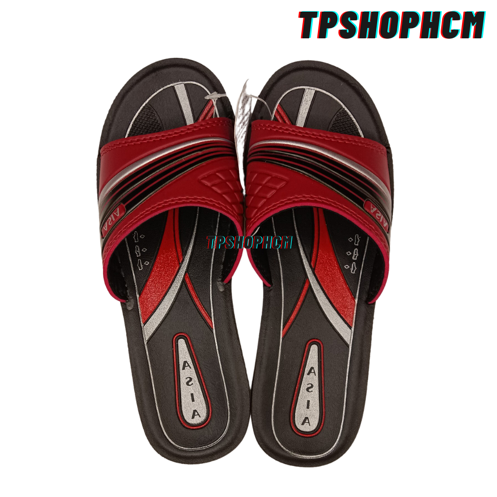 Dép bà già nữ đúc Nâu , Đỏ DW32 quai ngang ASIA 2 dành cho người trung tuổi