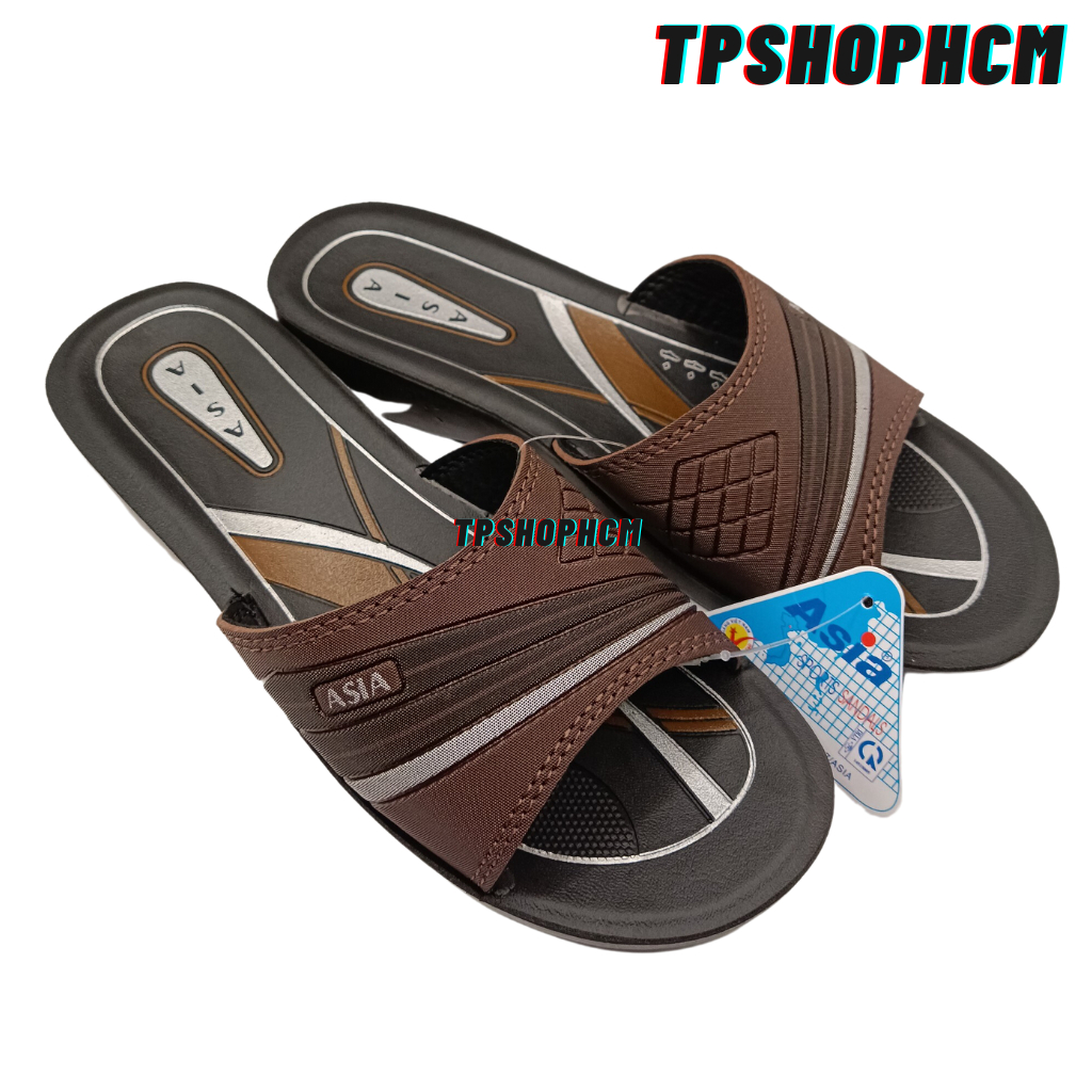 Dép bà già nữ đúc Nâu , Đỏ DW32 quai ngang ASIA 2 dành cho người trung tuổi