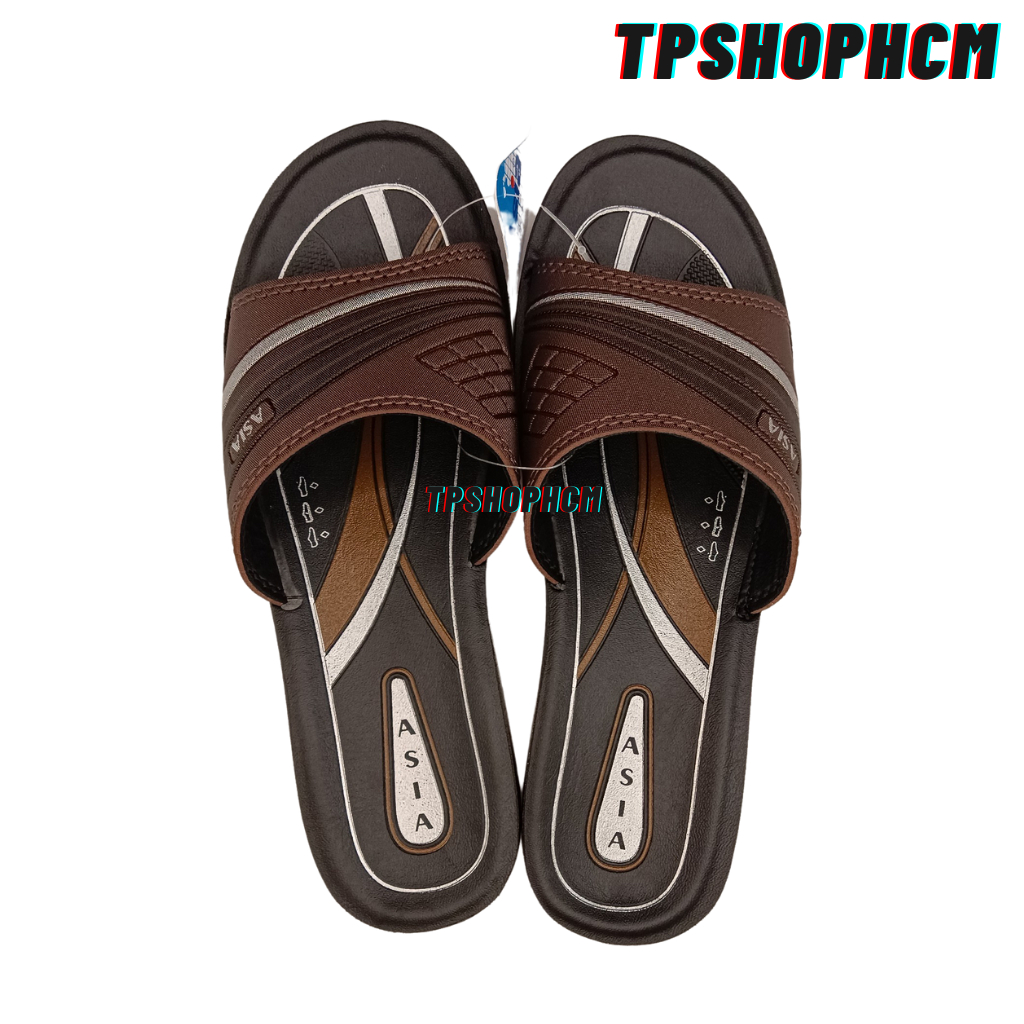 Dép bà già nữ đúc Nâu , Đỏ DW32 quai ngang ASIA 2 dành cho người trung tuổi