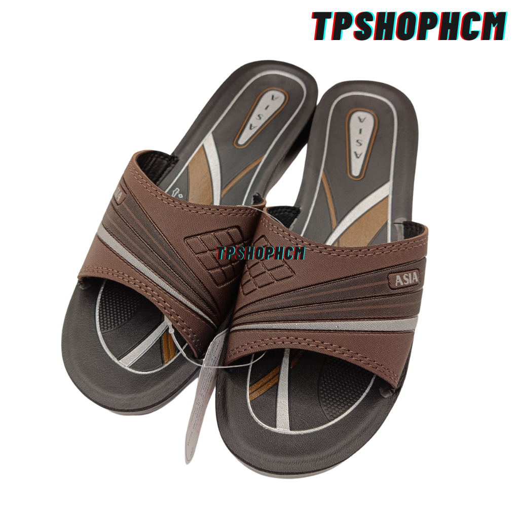 Dép bà già nữ đúc Nâu , Đỏ DW32 quai ngang ASIA 2 dành cho người trung tuổi