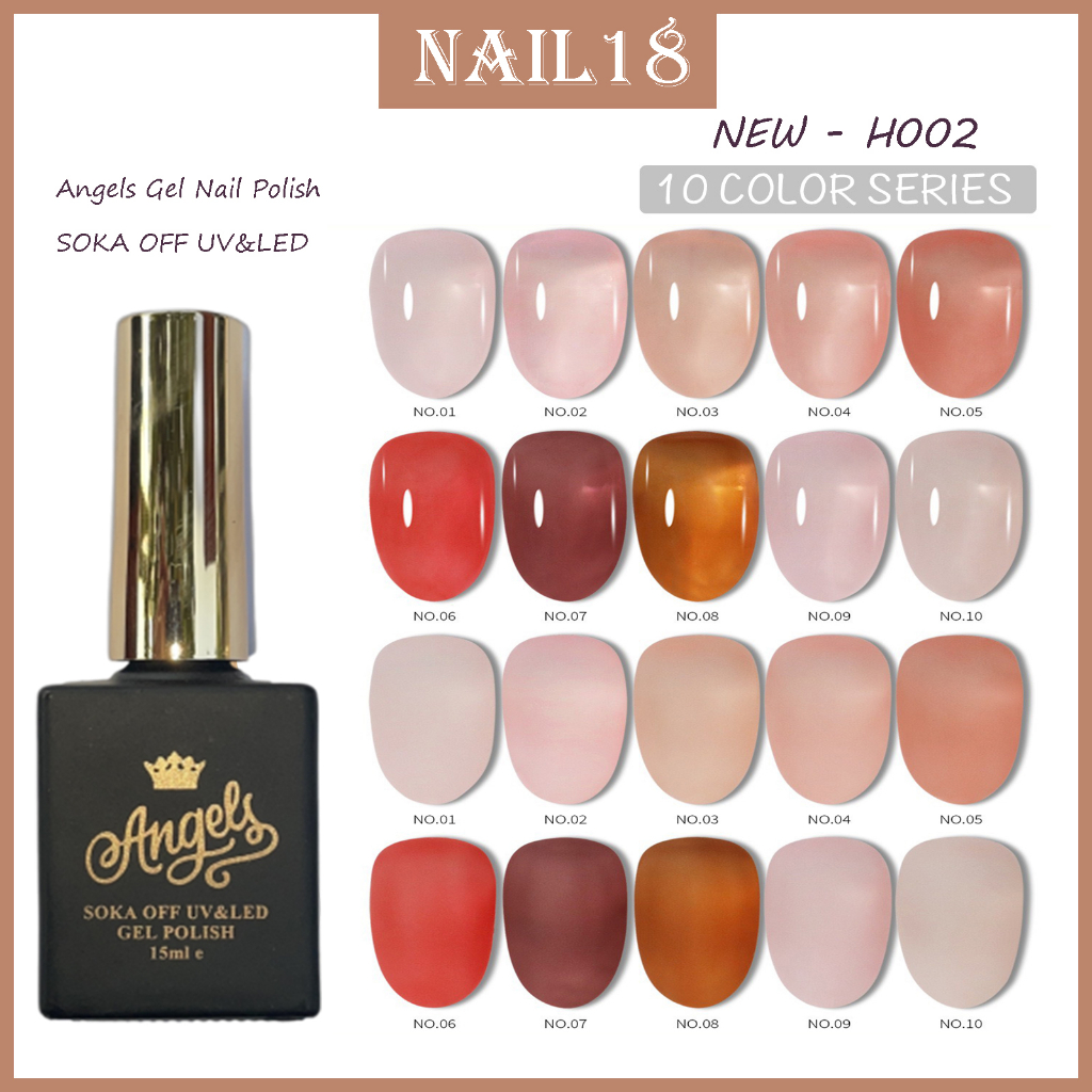 Sơn móng tay, Angels UV gel polish, Chuỗi màu thạch hồng trà H2