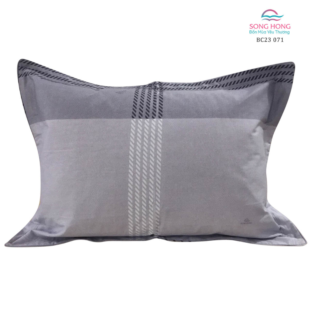 Ruột gối + Vỏ gối nằm Sông Hồng kích thước 45cm x 65cm - chất cotton - Hàng chính hãng