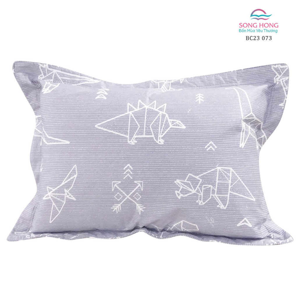 Ruột gối + Vỏ gối nằm Sông Hồng kích thước 45cm x 65cm - chất cotton - Hàng chính hãng