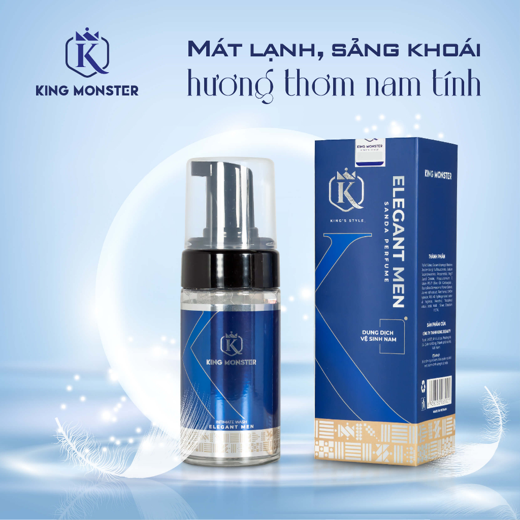 Combo Dung dịch vệ sinh nam giới KING MONSTER hương nước hoa cao cấp 100ml/ chai