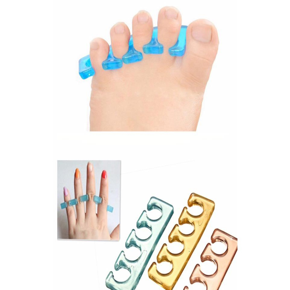 Bộ 2 Miếng Silicon Dụng Cụ Tách Ngón Chân, Ngón Tay Làm Nail