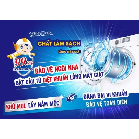 Combo 5 hộp Chất Vệ Sinh Lồng Máy Giặt Mao Bao Chính Hãng