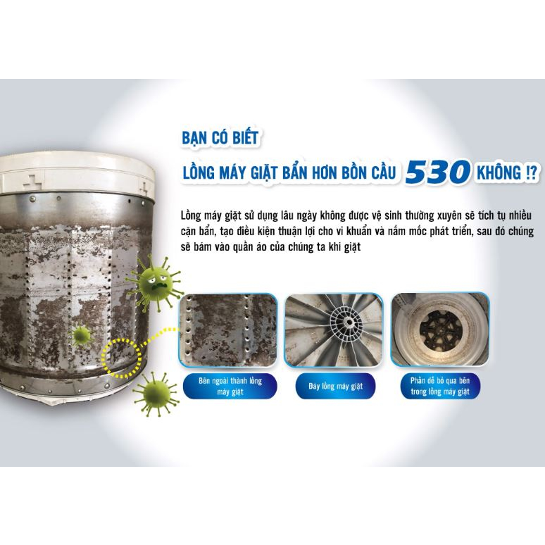 Combo 5 hộp Chất Vệ Sinh Lồng Máy Giặt Mao Bao Chính Hãng