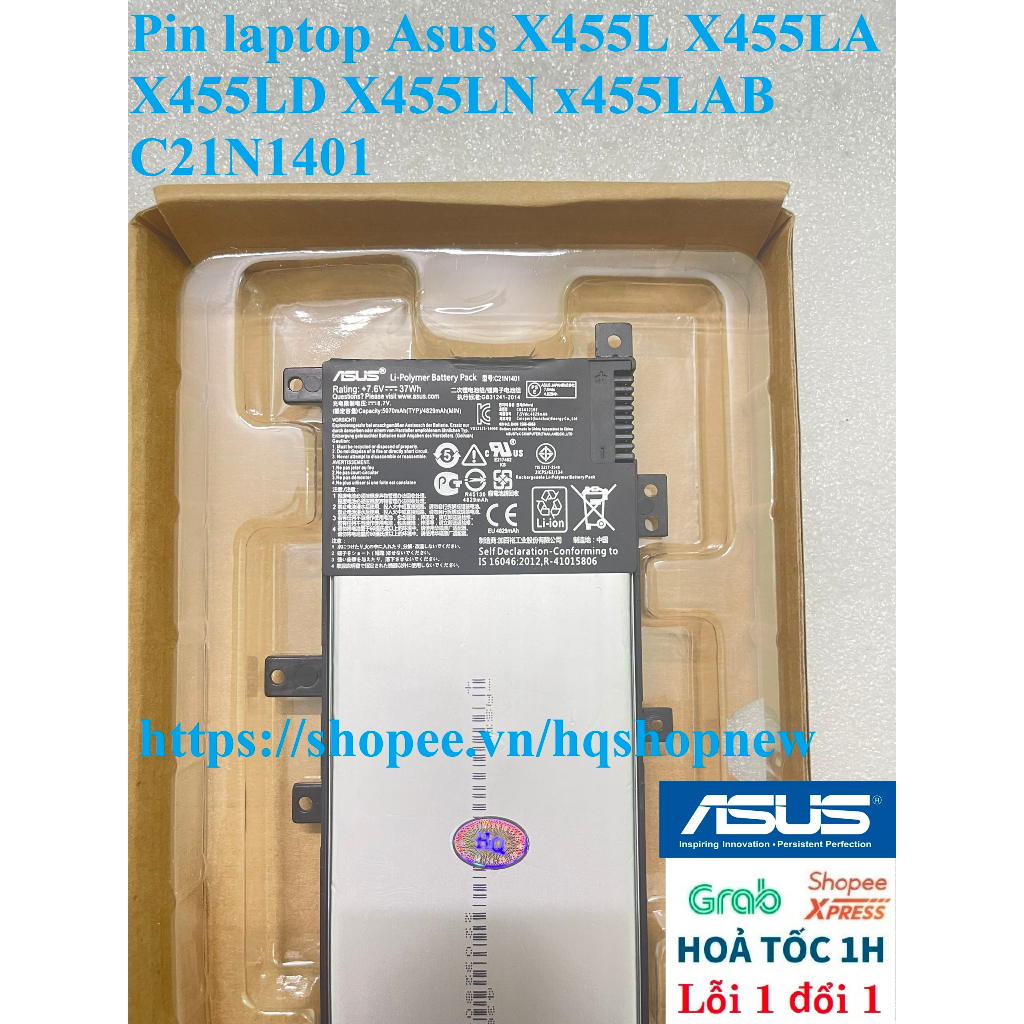 ⚡️ Pin laptop Asus X455L X455LA X455LD X455LN x455LAB C21N1401
