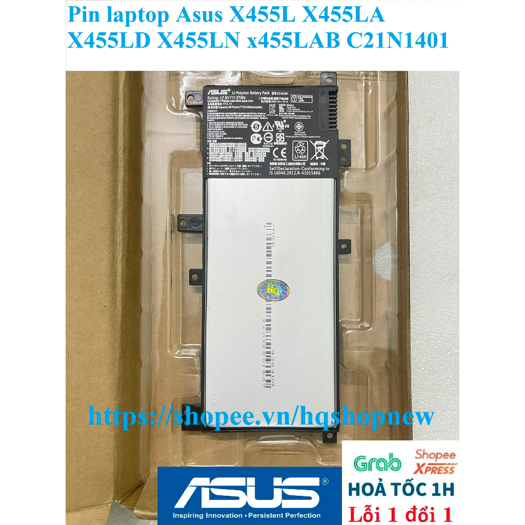 ⚡️ Pin laptop Asus X455L X455LA X455LD X455LN x455LAB C21N1401