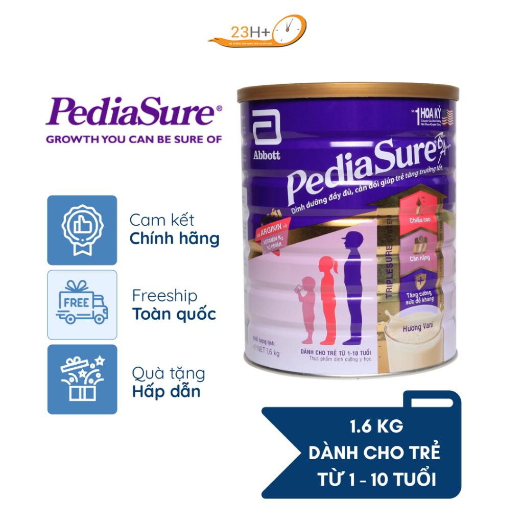 Sữa bột Pediasure B/A hương vani 1.6kg