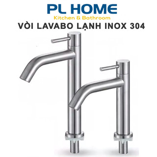 Vòi lavabo lạnh inox 304 cao cấp 20cm, 30cm