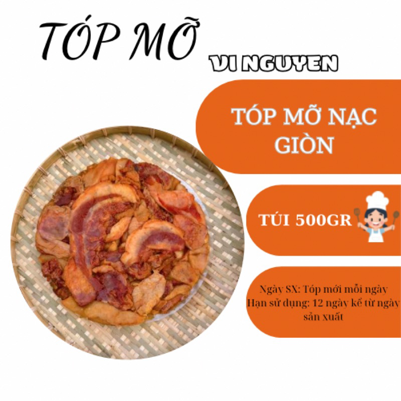 Siêu Sốc Tóp Mỡ Giòn Ngon - Bánh 500gram - Hút chân không