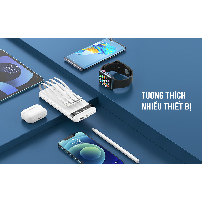 Pin Sạc Dự Phòng Remax RPP-222 10000 mAh Kèm Cáp 3 Đầu