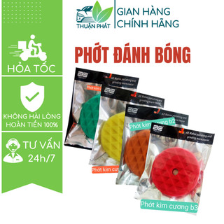 Phớt đánh bóng sơn xe ô tô 3 bước loại 5-6 inch Kim Cương dán máy đánh bóng sơn xe Thuận Phát