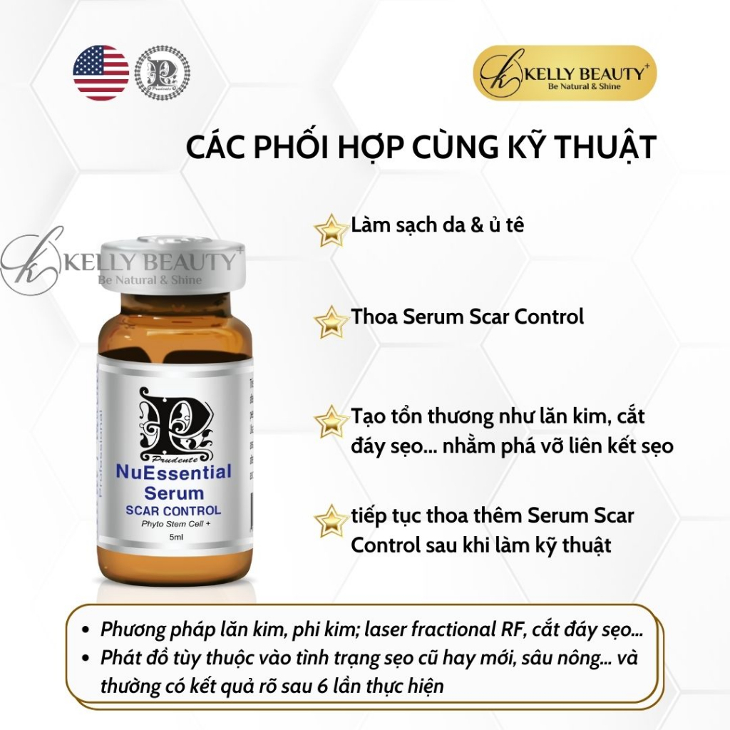 Tế Bào Gốc Mibiti Prudente Scar Control – Làm Đầy Sẹo Lõm, Phục Hồi Da Mỏng Yếu; Trẻ Hóa Da | Kelly Beauty