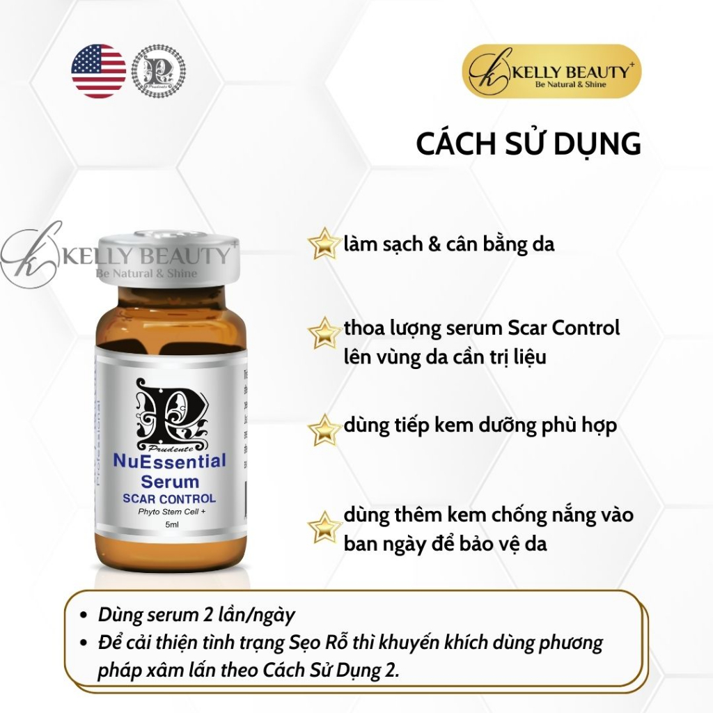 Tế Bào Gốc Mibiti Prudente Scar Control – Làm Đầy Sẹo Lõm, Phục Hồi Da Mỏng Yếu; Trẻ Hóa Da | Kelly Beauty